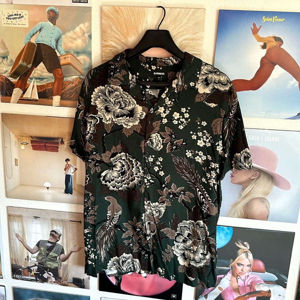 Express Camp Collar Rayon Shirt